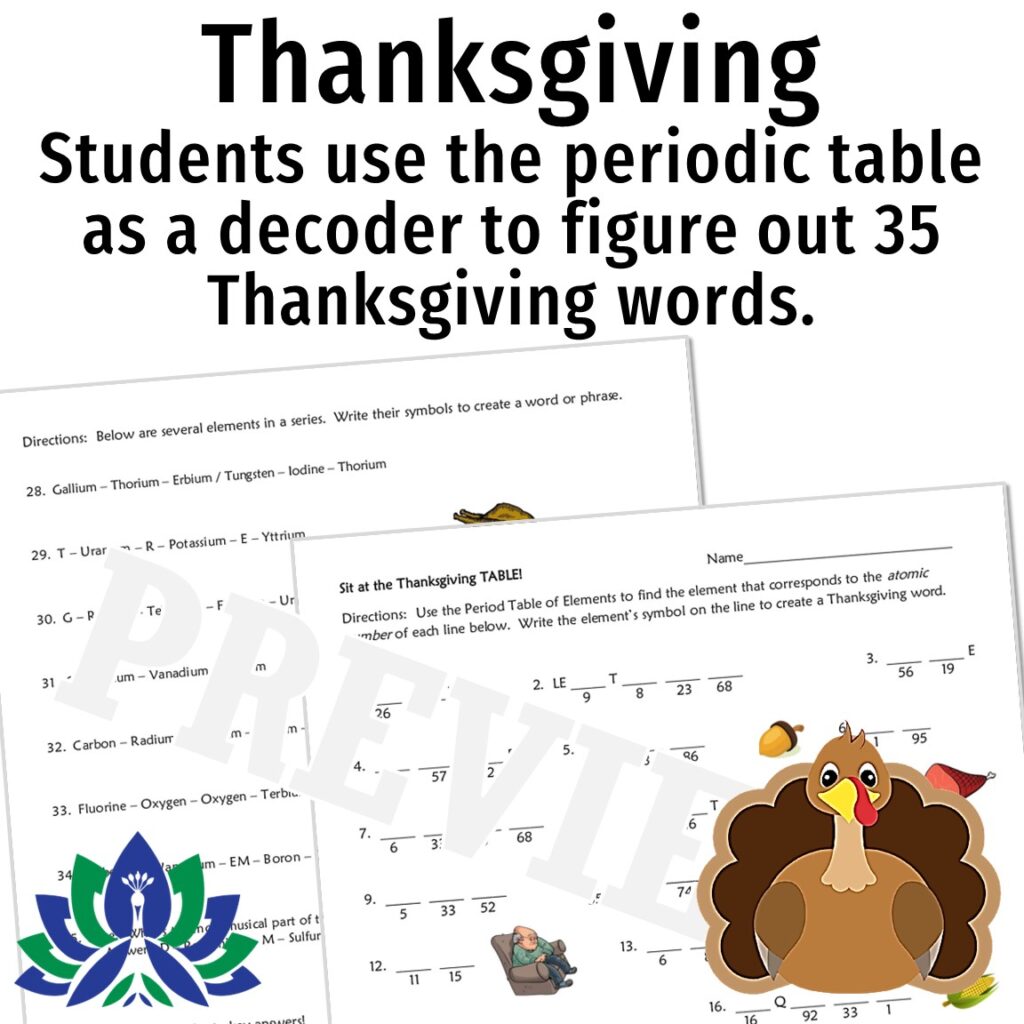 Periodic Table Decoder Holiday Periodic Table Decoder Activity Bundle - Flying Colors Science