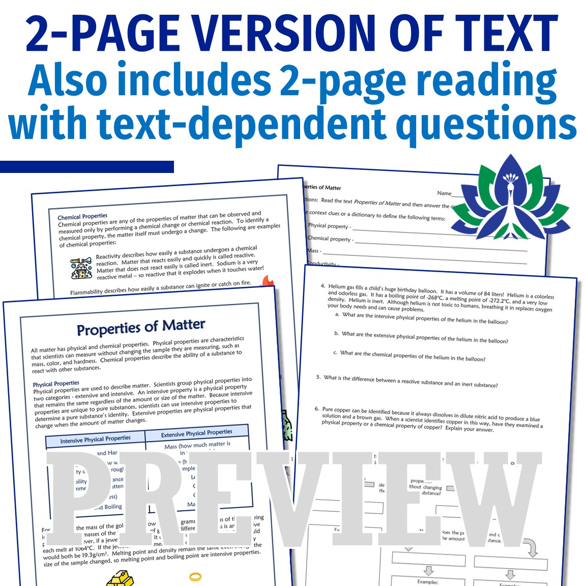 physical-and-chemical-properties-of-matter-article-and-worksheet