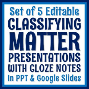 classification of matter notes
