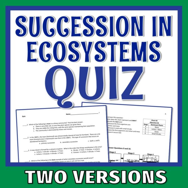 ecological succession quiz