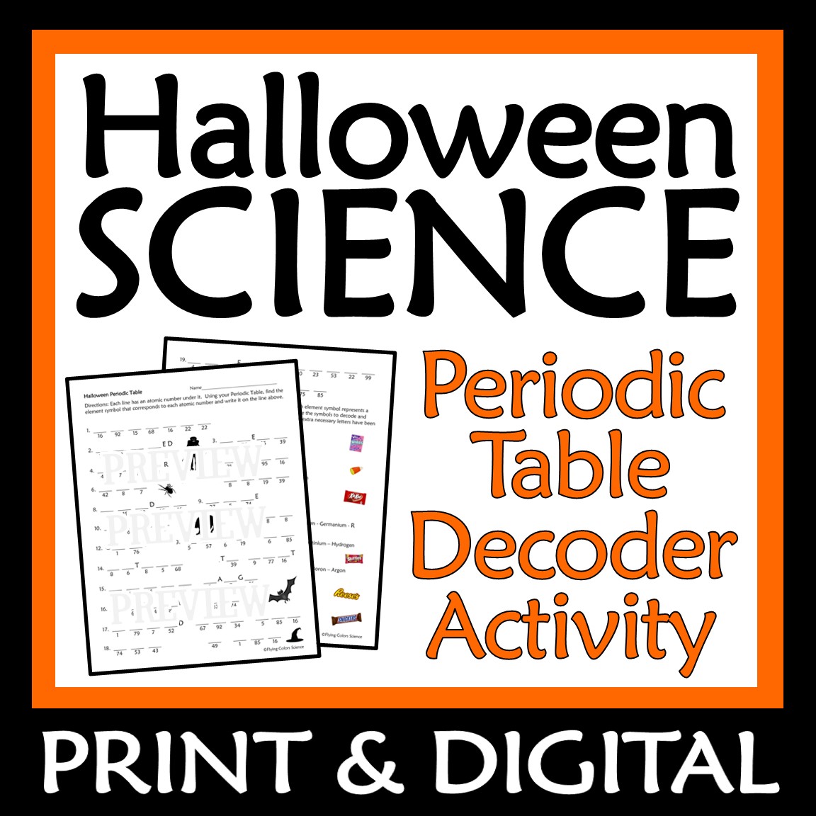 Halloween Science: Periodic Table Decoder Activity - Flying Colors Science