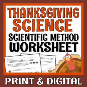 Thanksgiving Science Worksheet