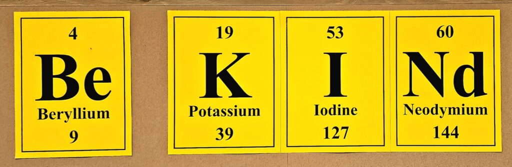 sayings with elements of the periodic table