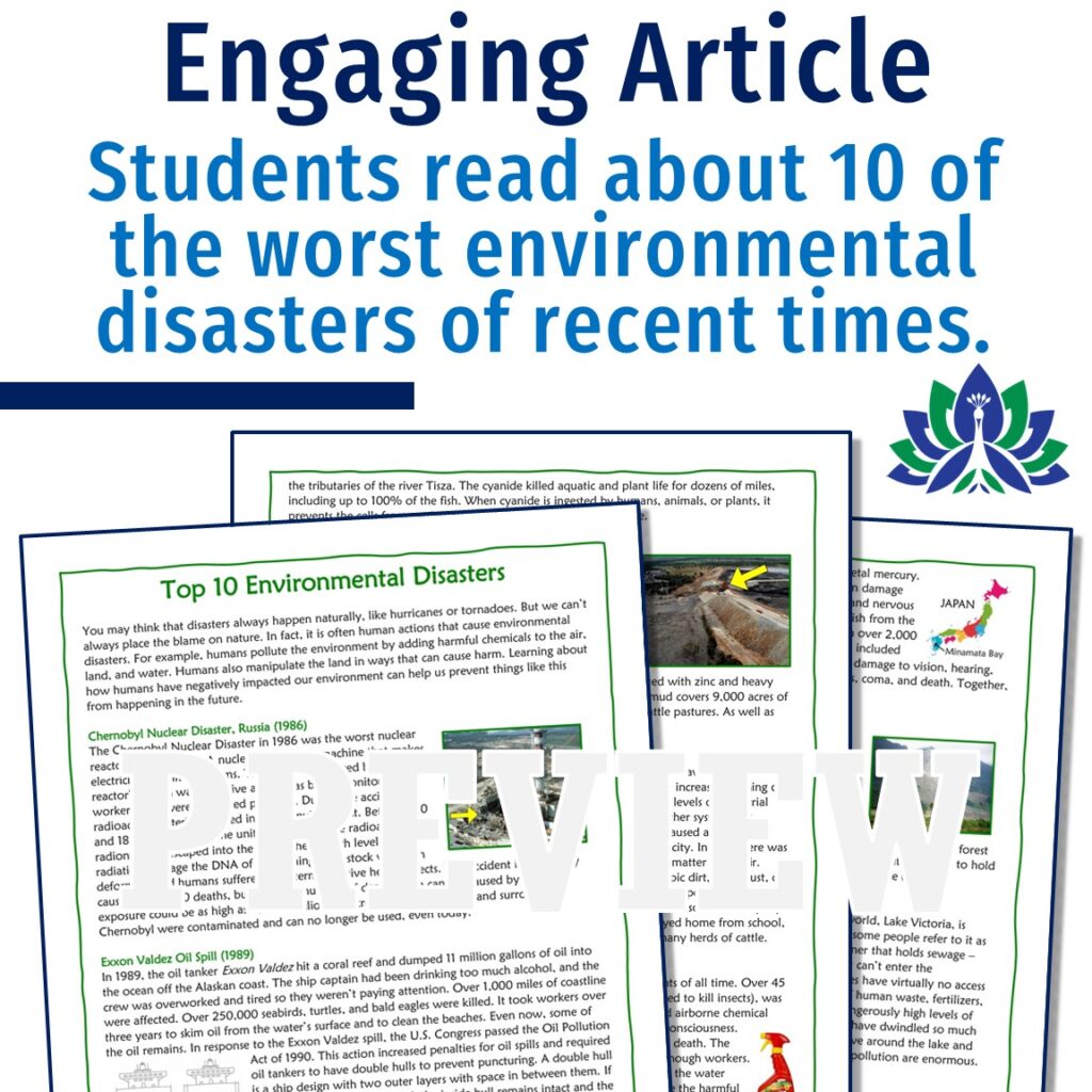 Environmental Disasters Reading and Questions - Flying Colors Science