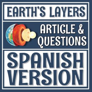 Earth's Layers Reading in Spanish