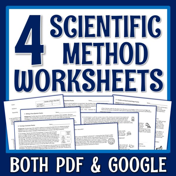 Parts of the Scientific Method Worksheets - Flying Colors Science