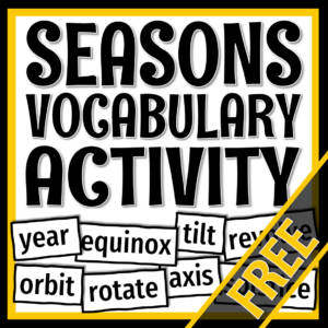 seasons vocabulary activity