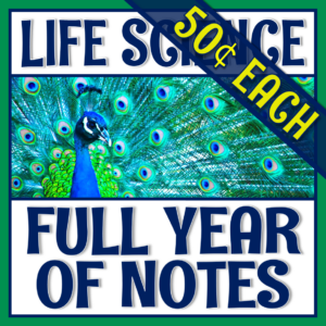 Full Year of Middle School NGSS Life Science Notes