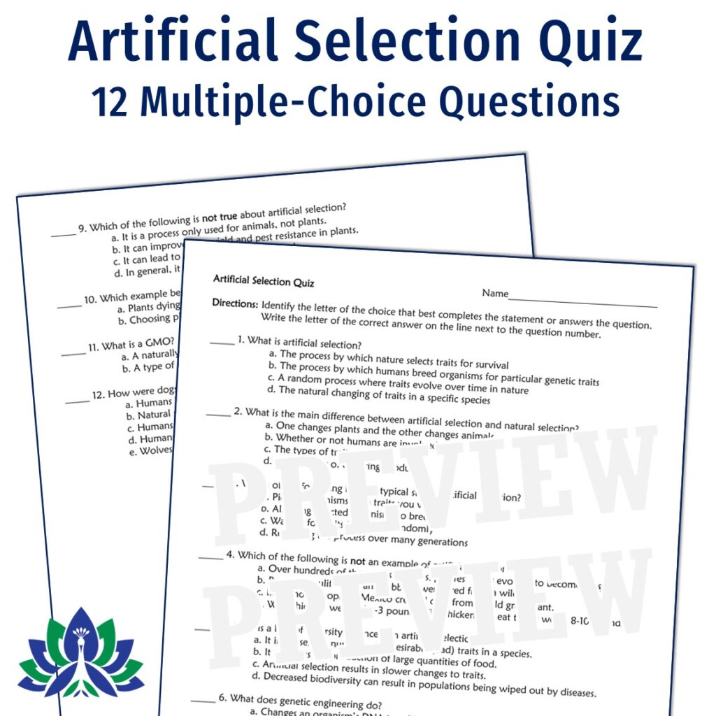 Artificial and Natural Selection Unit - Flying Colors Science