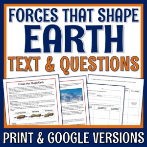 Forces the Shape Earth's Surface Reading