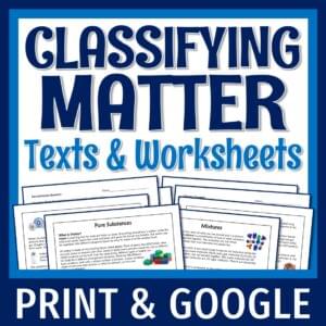 Pure Substances and Mixtures Reading